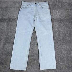 Vintage Levi's 505 Jeans Men's 34x30 (32x28) Blue Light Wash Hemmed